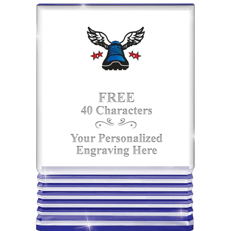 3.5"x5"BLUE ROCKWELL ACRYLIC