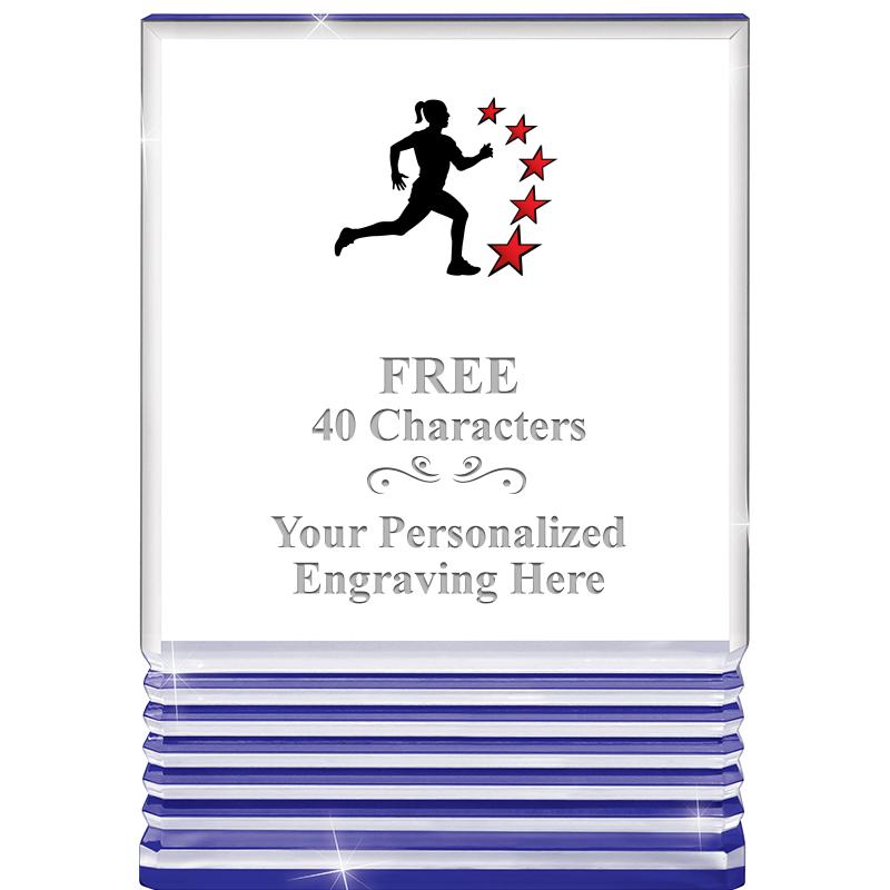 3.5"x5"BLUE ROCKWELL ACRYLIC