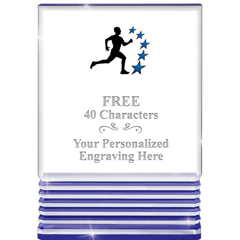 3.5"x5"BLUE ROCKWELL ACRYLIC