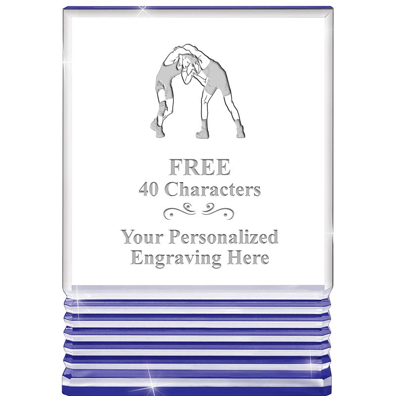 3.5"x5"BLUE ROCKWELL ACRYLIC