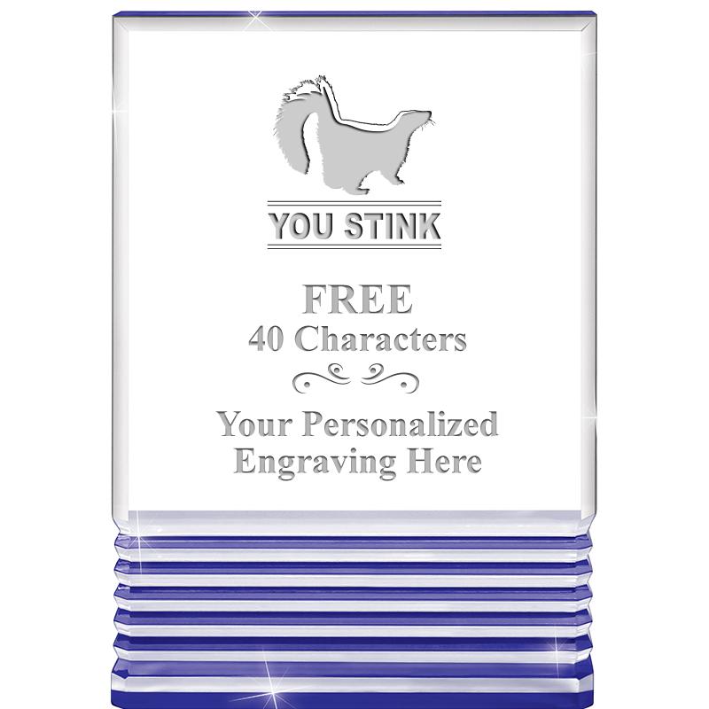 3.5"x5"BLUE ROCKWELL ACRYLIC