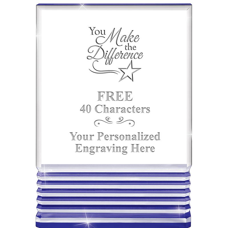 3.5"x5"BLUE ROCKWELL ACRYLIC