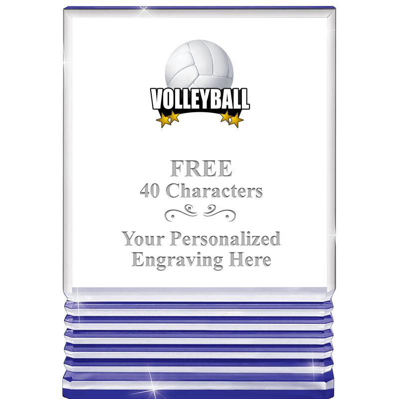 3.5"x5"BLUE ROCKWELL ACRYLIC