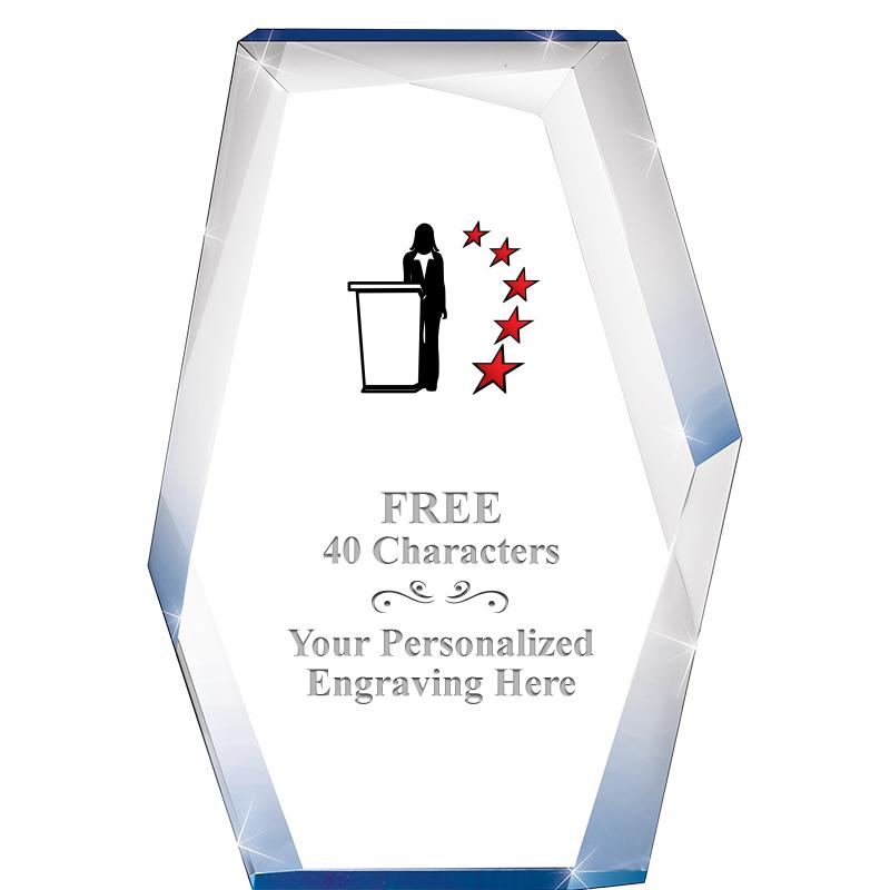 8" COBALT RADIANCE ACRYLIC