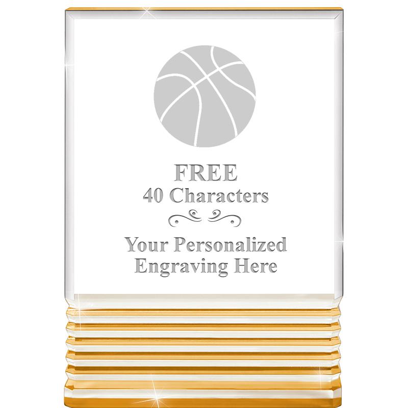 3.5"x5"GOLD ROCKWELL ACRYLIC