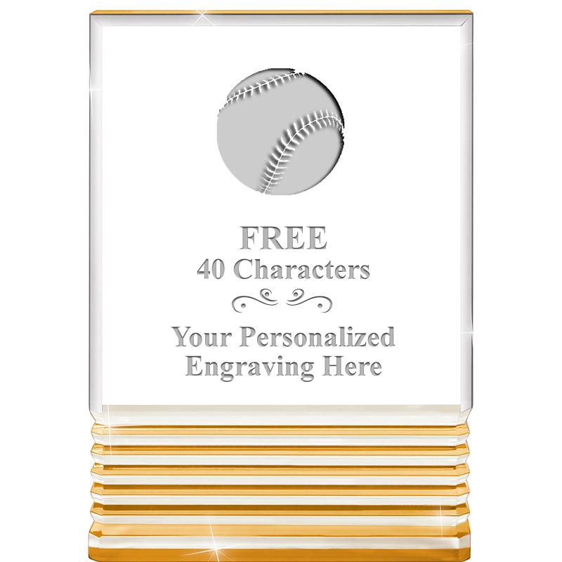 3.5"x5"GOLD ROCKWELL ACRYLIC