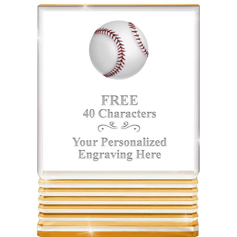 3.5"x5"GOLD ROCKWELL ACRYLIC