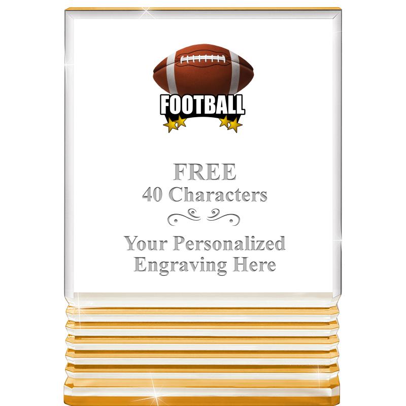 3.5"x5"GOLD ROCKWELL ACRYLIC