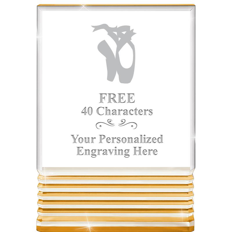 3.5"x5"GOLD ROCKWELL ACRYLIC