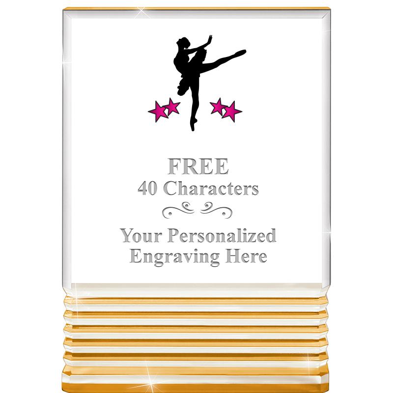 3.5"x5"GOLD ROCKWELL ACRYLIC