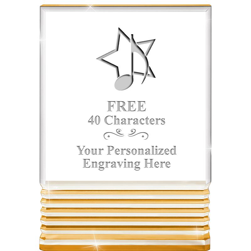 3.5"x5"GOLD ROCKWELL ACRYLIC