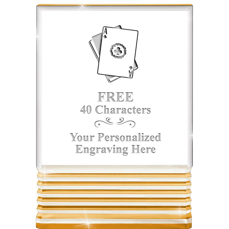 3.5"x5"GOLD ROCKWELL ACRYLIC