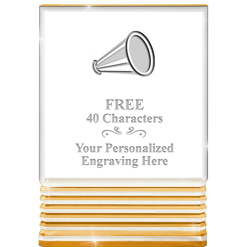 3.5"x5"GOLD ROCKWELL ACRYLIC