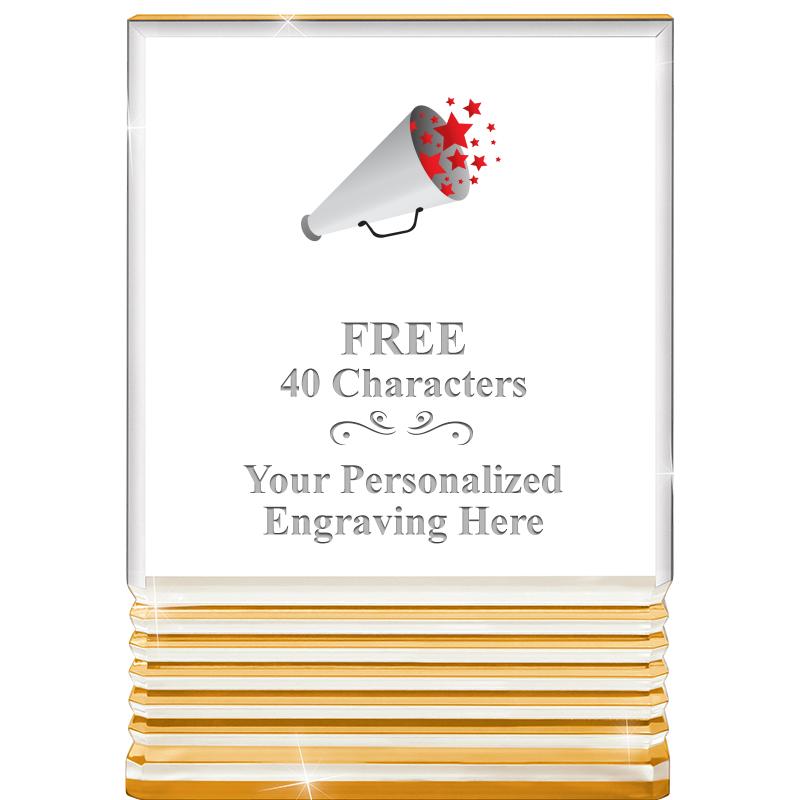 3.5"x5"GOLD ROCKWELL ACRYLIC