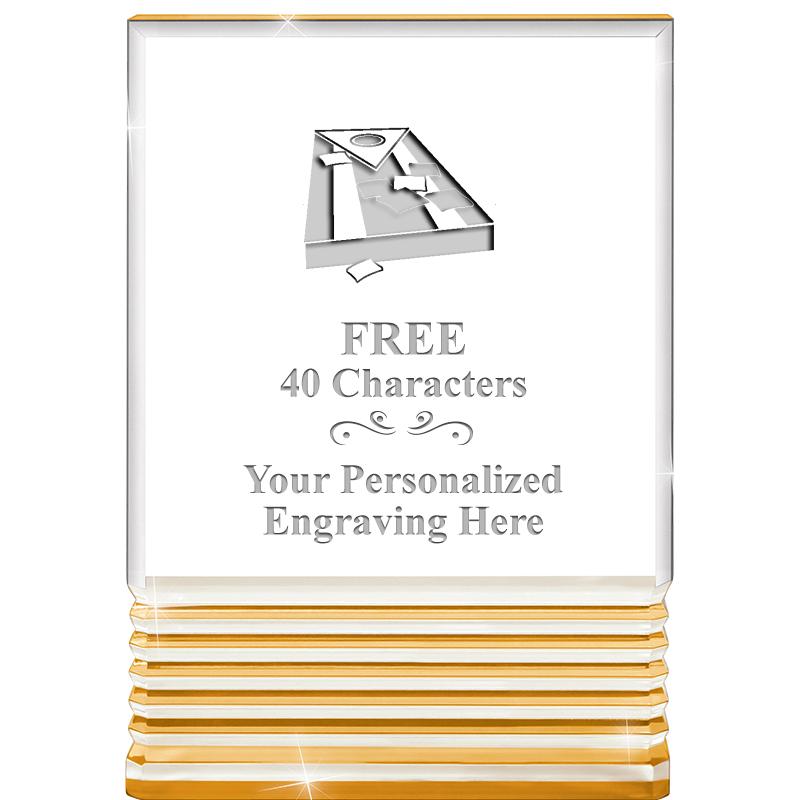 3.5"x5"GOLD ROCKWELL ACRYLIC