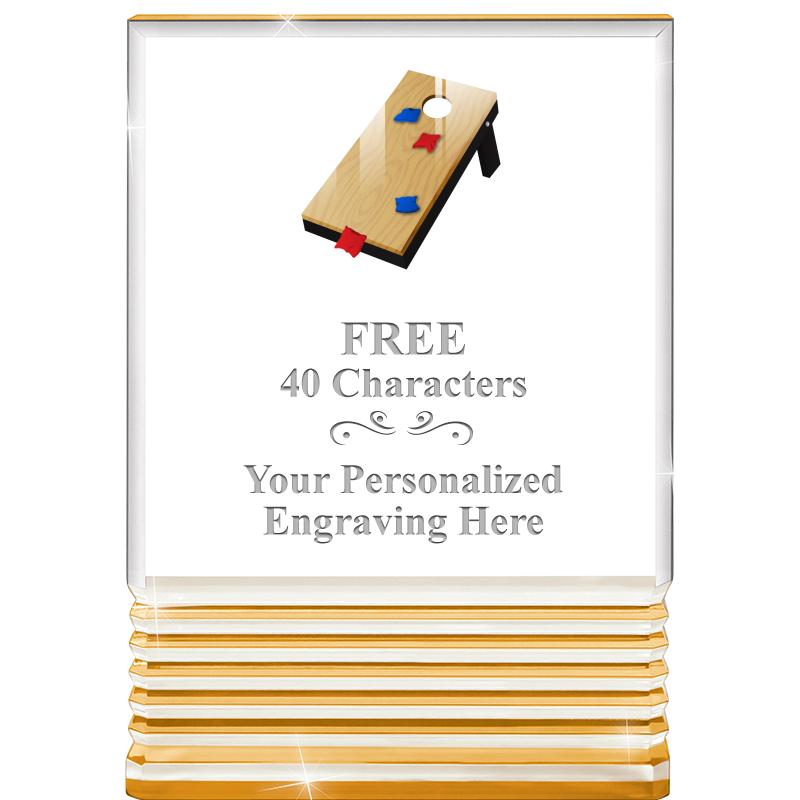 3.5"x5"GOLD ROCKWELL ACRYLIC