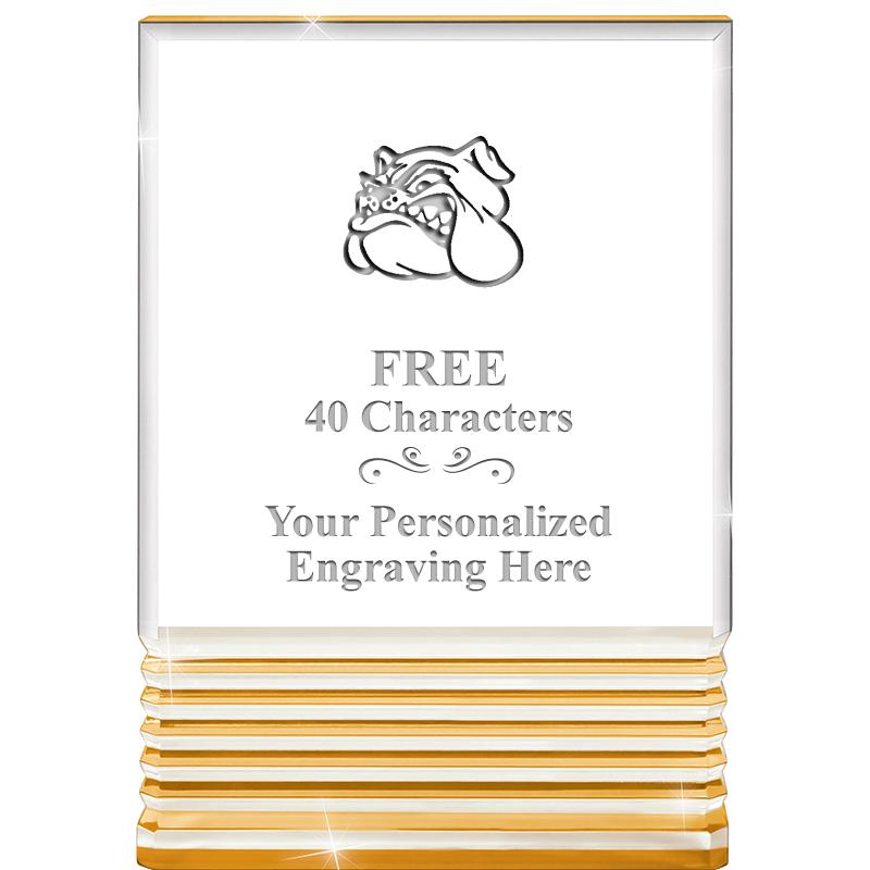 3.5"x5"GOLD ROCKWELL ACRYLIC