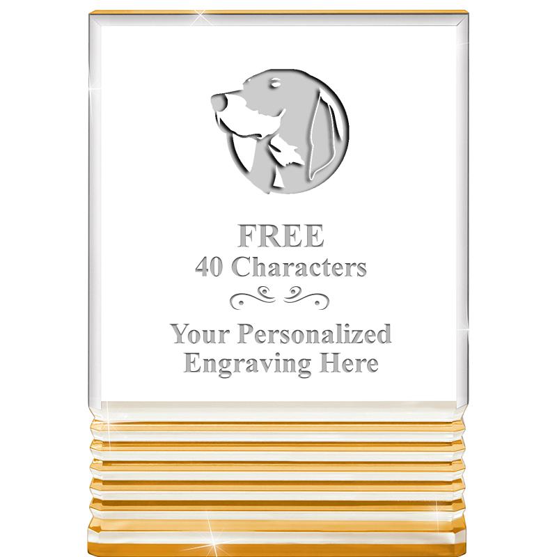 3.5"x5"GOLD ROCKWELL ACRYLIC