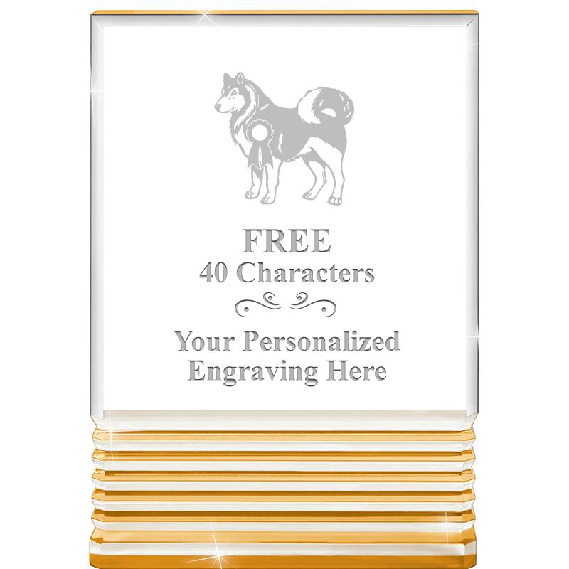 3.5"x5"GOLD ROCKWELL ACRYLIC