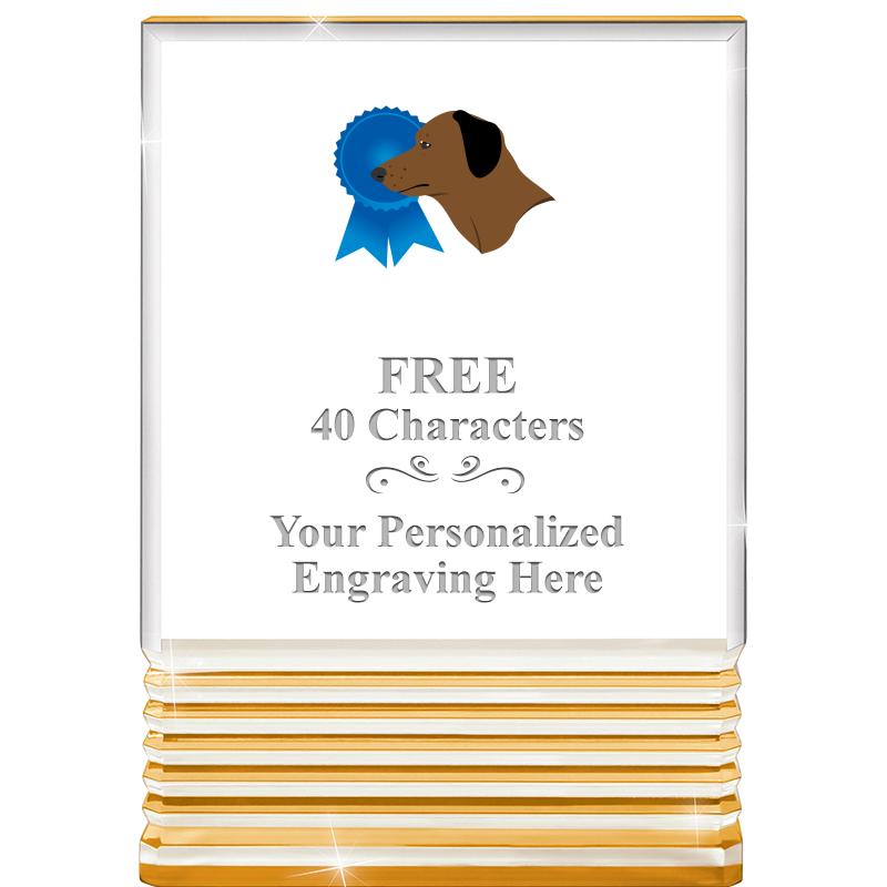 3.5"x5"GOLD ROCKWELL ACRYLIC