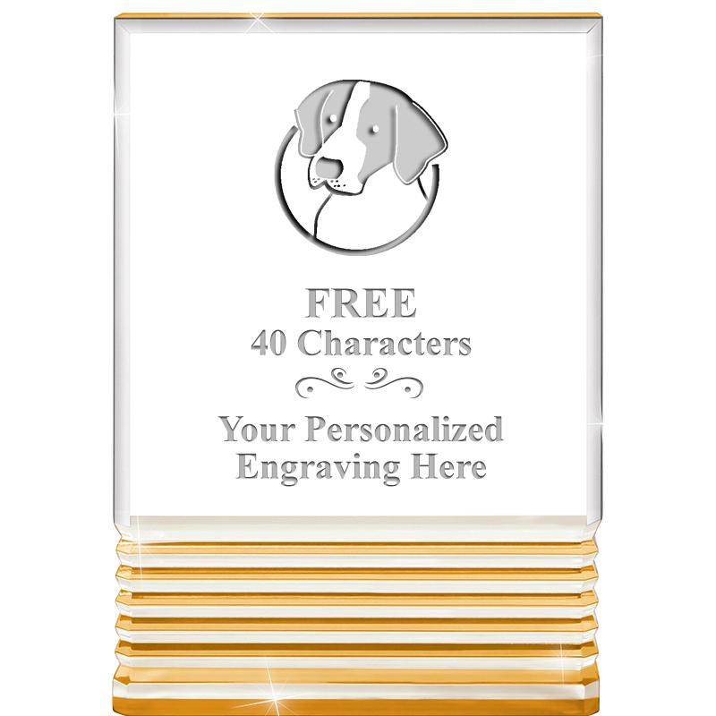 3.5"x5"GOLD ROCKWELL ACRYLIC