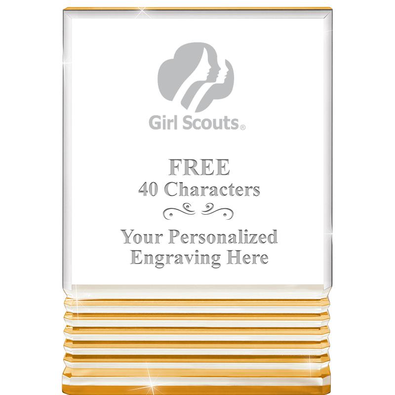 3.5"x5"GOLD ROCKWELL ACRYLIC