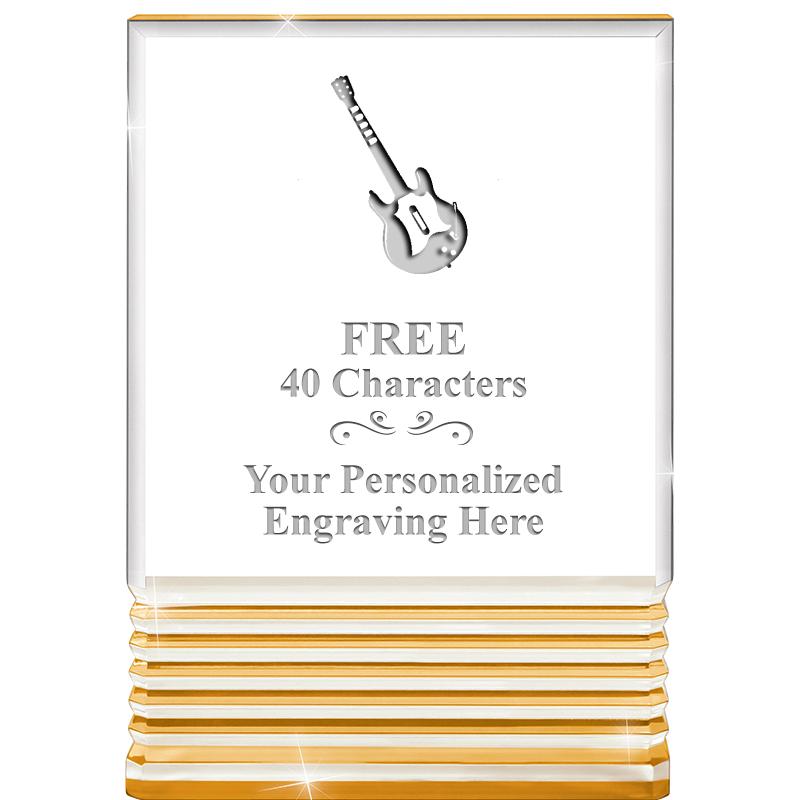 3.5"x5"GOLD ROCKWELL ACRYLIC