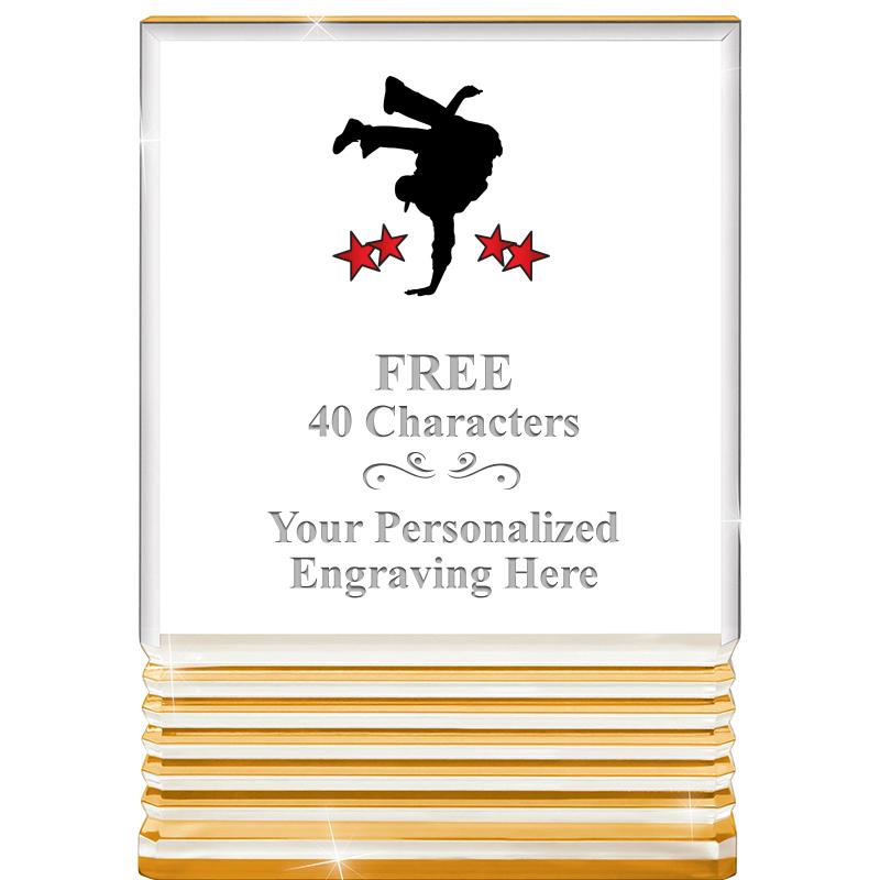 3.5"x5"GOLD ROCKWELL ACRYLIC