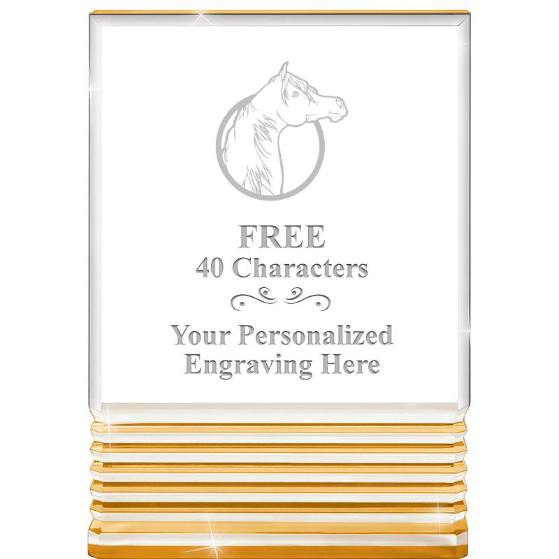 3.5"x5"GOLD ROCKWELL ACRYLIC