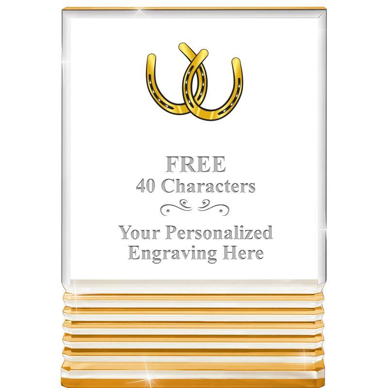 3.5"x5"GOLD ROCKWELL ACRYLIC