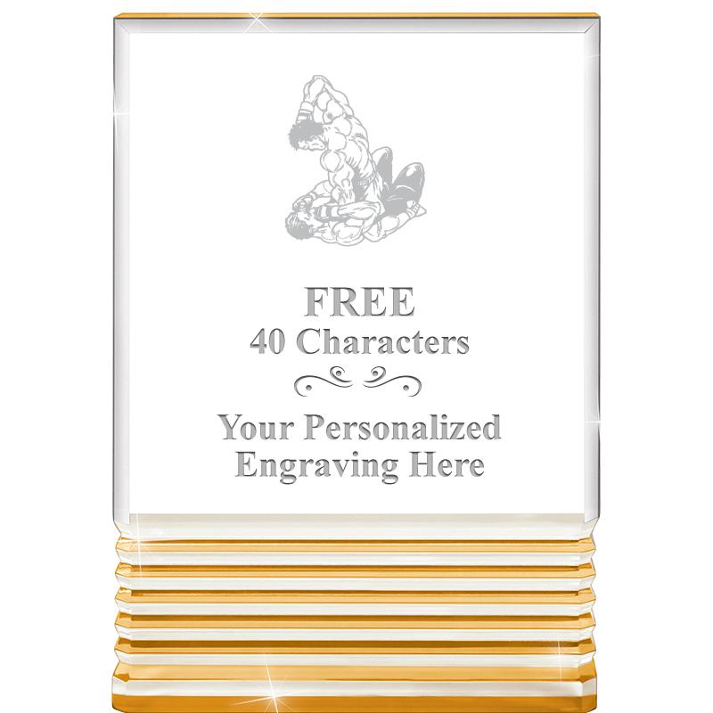 3.5"x5"GOLD ROCKWELL ACRYLIC