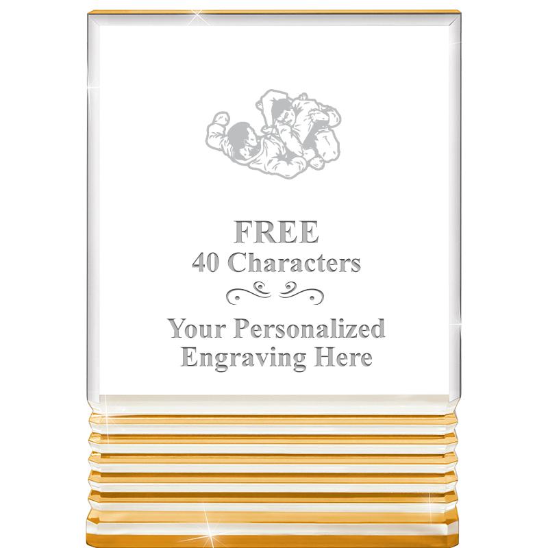 3.5"x5"GOLD ROCKWELL ACRYLIC