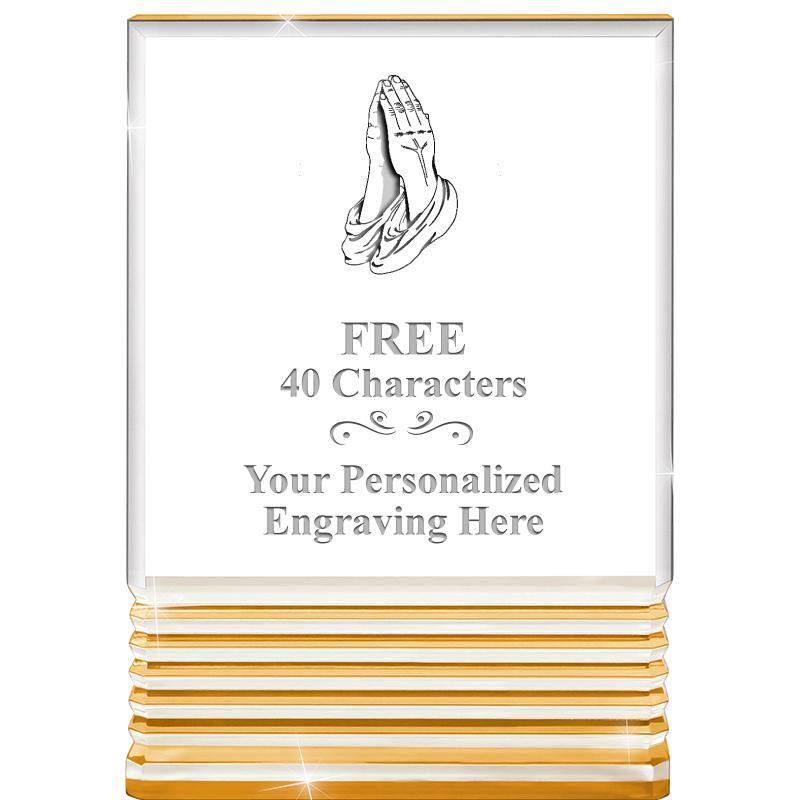 3.5"x5"GOLD ROCKWELL ACRYLIC