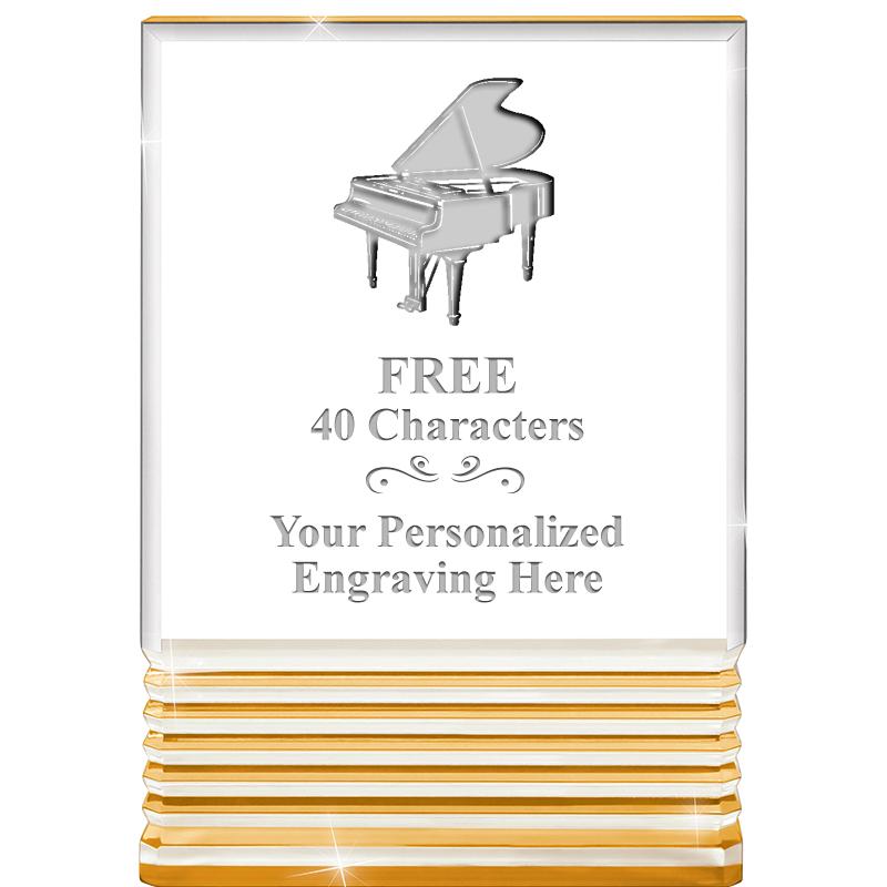 3.5"x5"GOLD ROCKWELL ACRYLIC