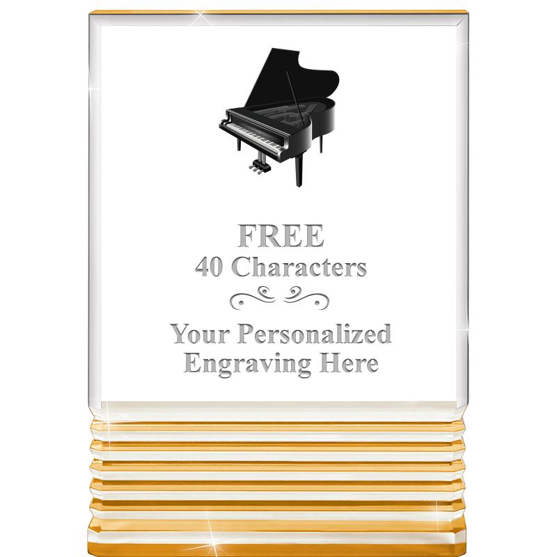 3.5"x5"GOLD ROCKWELL ACRYLIC