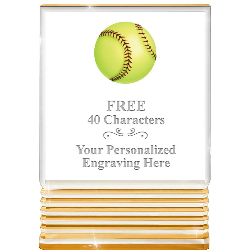 3.5"x5"GOLD ROCKWELL ACRYLIC