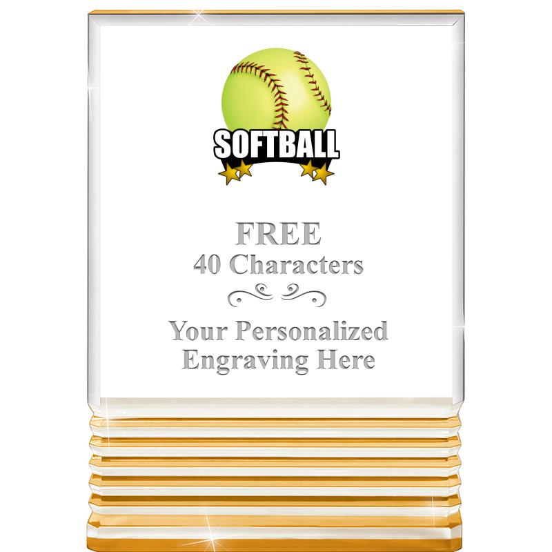 3.5"x5"GOLD ROCKWELL ACRYLIC