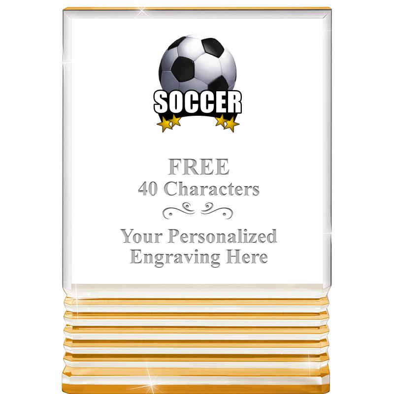 3.5"x5"GOLD ROCKWELL ACRYLIC