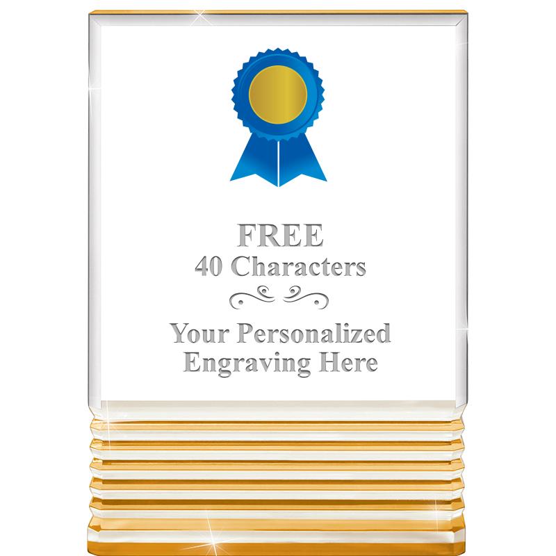 3.5"x5"GOLD ROCKWELL ACRYLIC