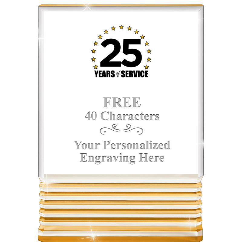 3.5"x5"GOLD ROCKWELL ACRYLIC