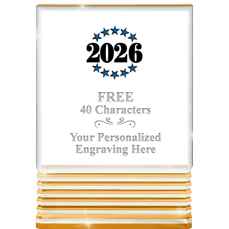 3.5"x5"GOLD ROCKWELL ACRYLIC