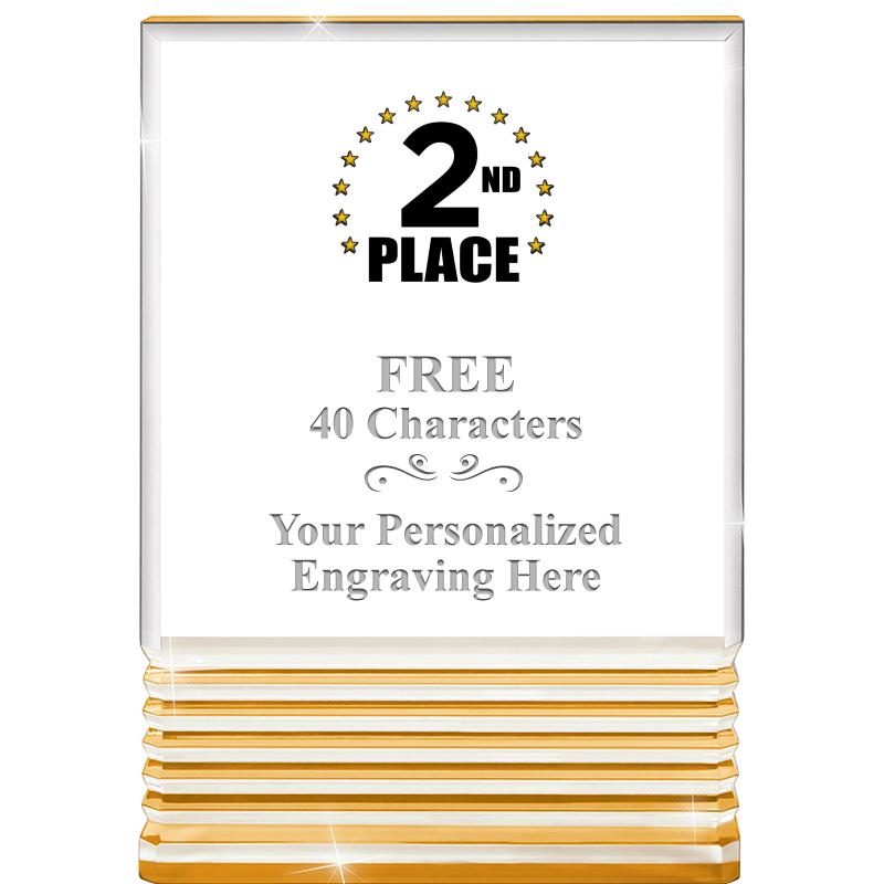 3.5"x5"GOLD ROCKWELL ACRYLIC