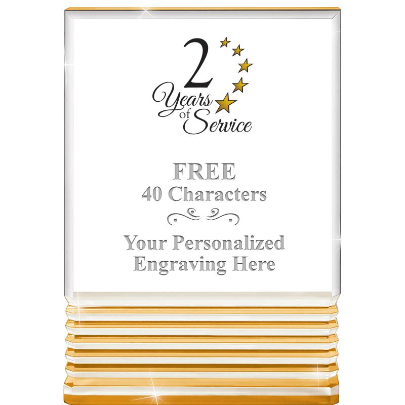 3.5"x5"GOLD ROCKWELL ACRYLIC