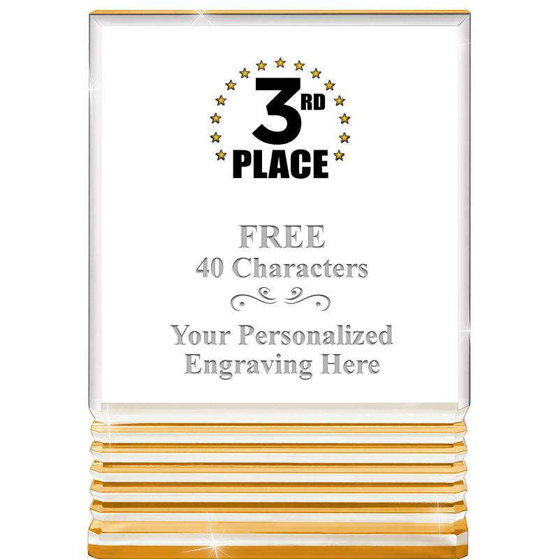 3.5"x5"GOLD ROCKWELL ACRYLIC