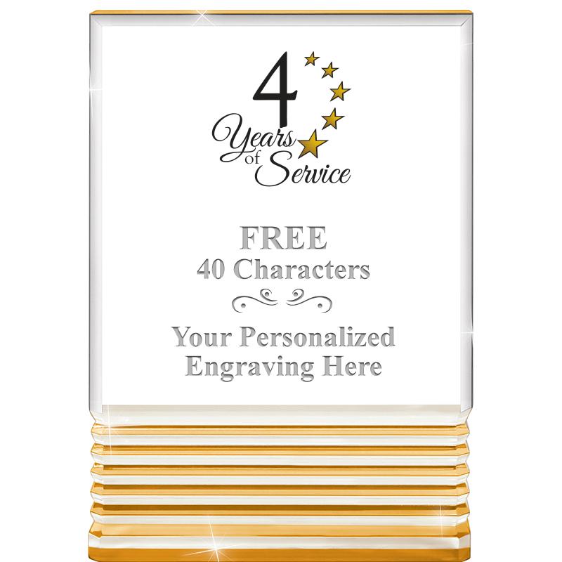 3.5"x5"GOLD ROCKWELL ACRYLIC