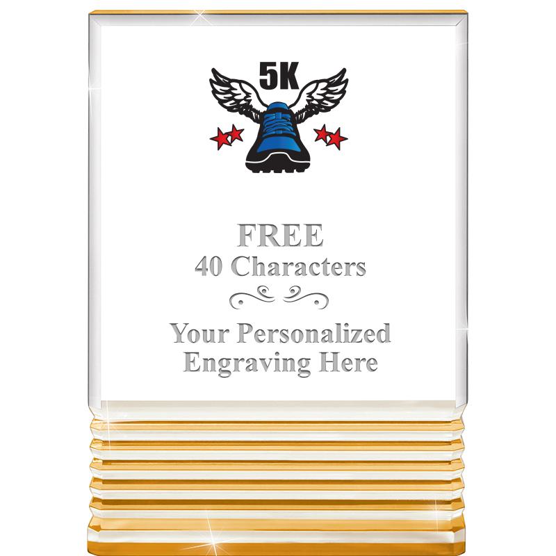 3.5"x5"GOLD ROCKWELL ACRYLIC