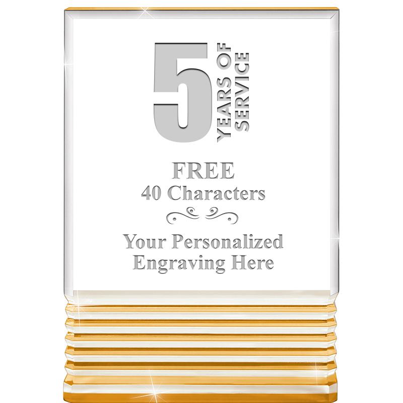 3.5"x5"GOLD ROCKWELL ACRYLIC