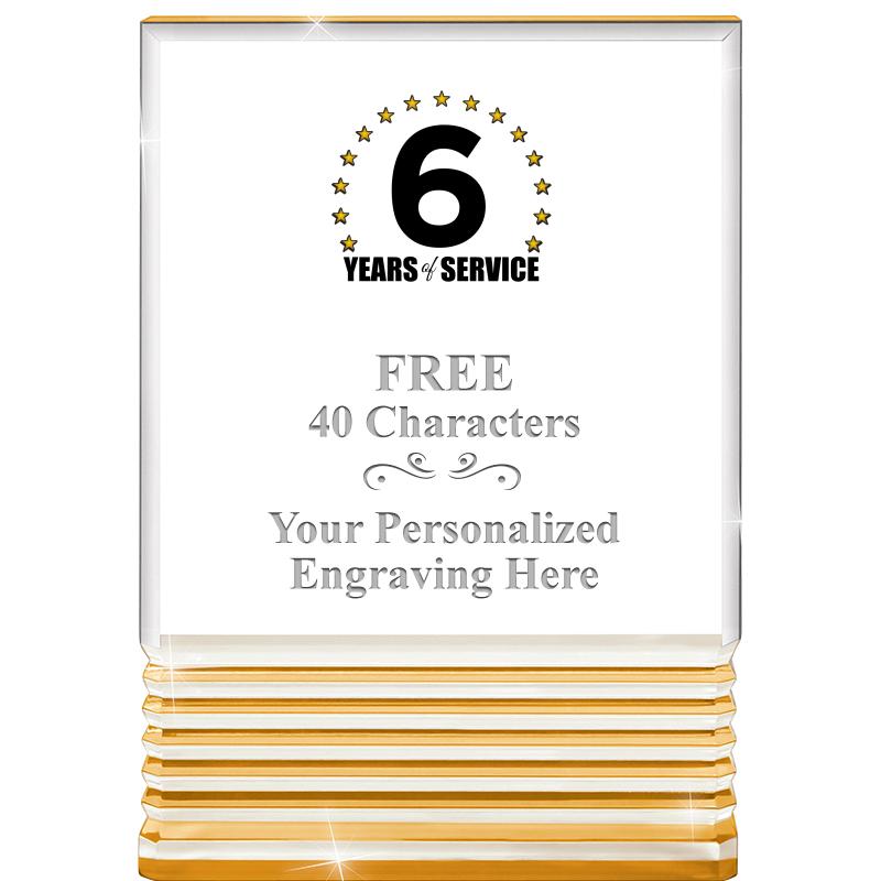 3.5"x5"GOLD ROCKWELL ACRYLIC