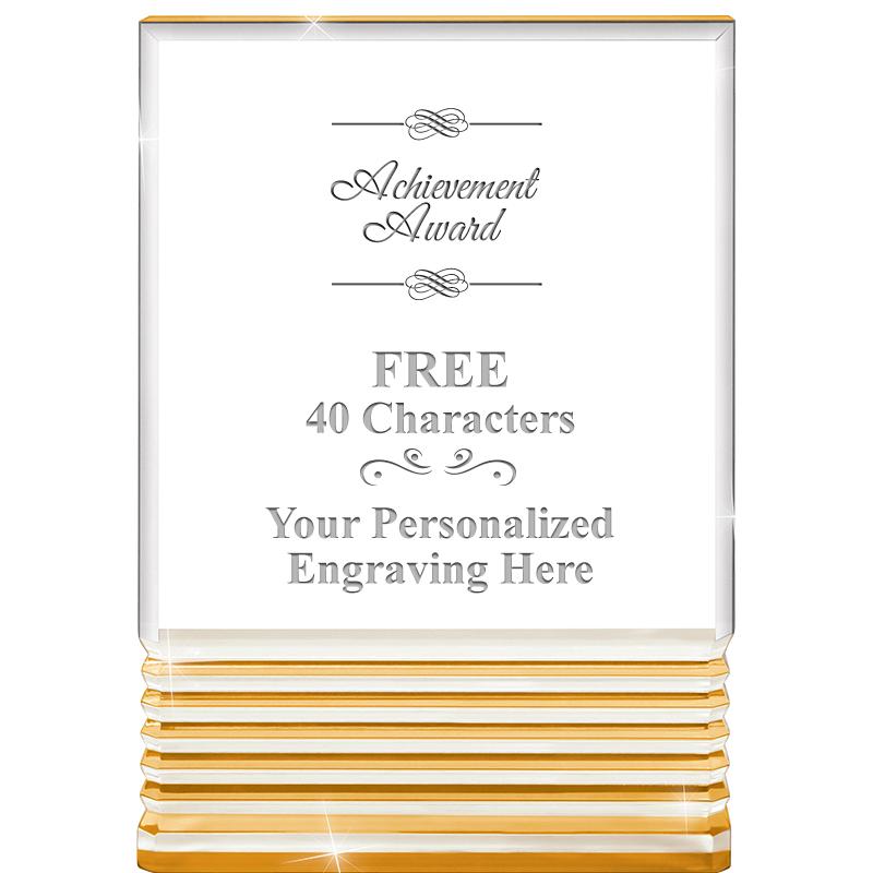 3.5"x5"GOLD ROCKWELL ACRYLIC