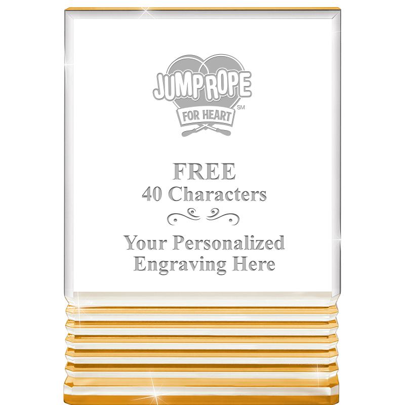 3.5"x5"GOLD ROCKWELL ACRYLIC